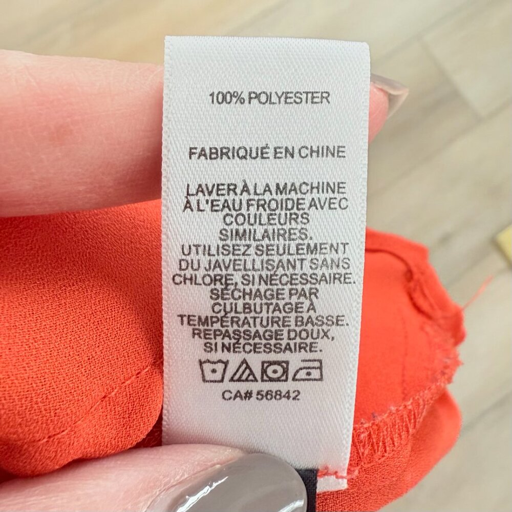 Express Portofino Button-Down Blouse – Bright Orange, Size Medium 🧡✨ - Picture 13 of 13